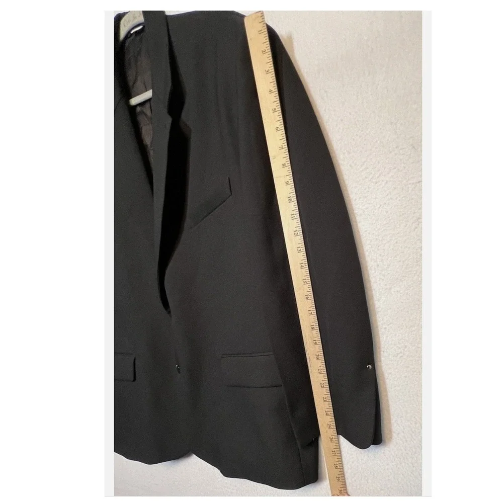 ANDOM IDENTITIES Mens Black Blazer Jacket Polyester Formal Business Size 50‎